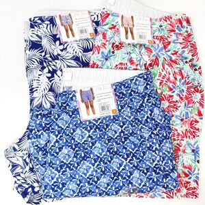 Stella Parker Lot of 3 Women's Size 8 Floral Tropical Stretch Printed Shorts NEW